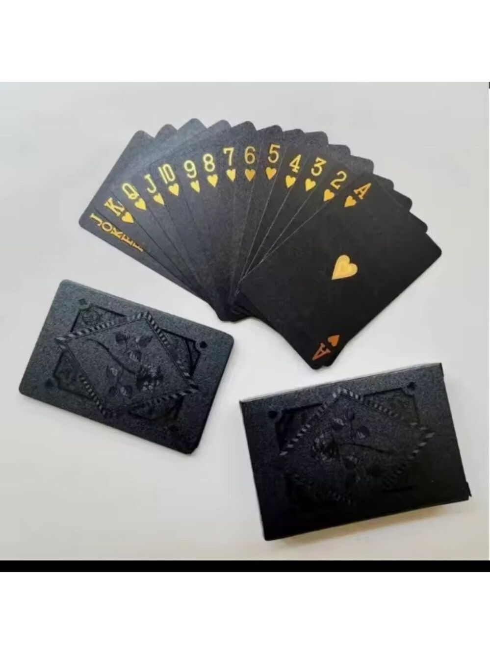 BRAND NEW DECK OF BLACK WATERPROOF ROSE POKER CARDS
